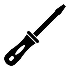 Vector Screwdriver Glyph Icon Design