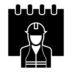 Vector Labour Day Glyph Icon Design