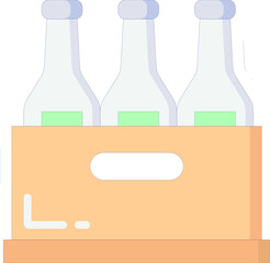 birthday party icons beer box and package