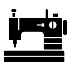 Vector Sewing Machine Glyph Icon Design