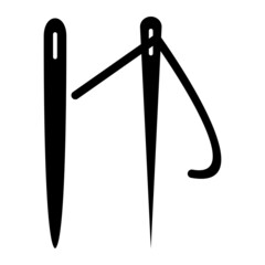 Vector Needles Glyph Icon Design