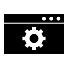 Vector Optimization Glyph Icon Design