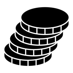 Vector Money Stack Glyph Icon Design