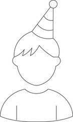 birthday party icons party hat and birthday