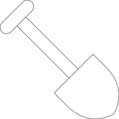 agriculture icons shovel and  dig