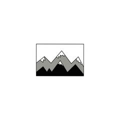 Mountains in rectangle
