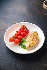 chicken breast gril fried meat grilled poultry meal snack on the table copy space food background rustic 