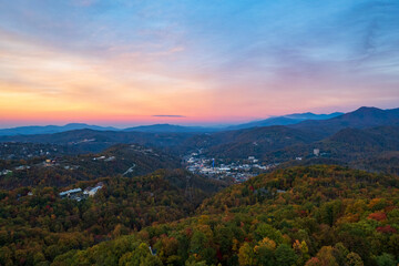 Sunset in the Gateway to the Smoky Mountains