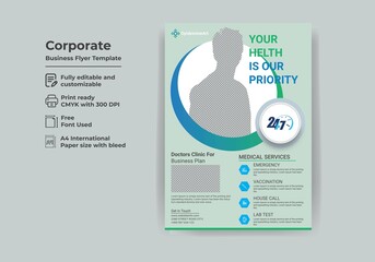  Medical flyer template design