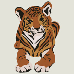 Tiger Digital, Safari Jungle Animals. Wild cats.