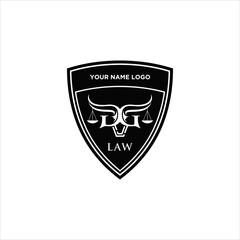 emblem g g logo vector template law