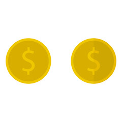 Gold Coin Flat Icon