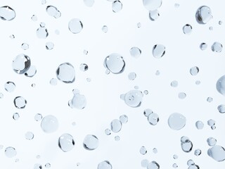 3D Rendering Studio Shot Light Blue Waterdrops Background for Beauty, Skin Care, food and Beverage Advertising Product Display.	
