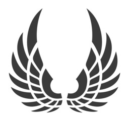 Raised up wings phoenix retro black flight sign