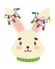cute christmas rabbit design