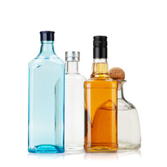 Various hard liquor bottles