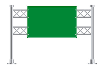 Obraz premium Highway information board. Green road sign icon