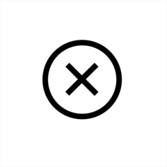 Cross mark symbol icon in isolated on background. symbol for your web site design logo, app, Cross mark symbol icon Vector illustration. 
