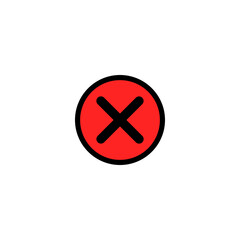 Cross mark symbol icon in isolated on background. symbol for your web site design logo, app, Cross mark symbol icon Vector illustration. 
