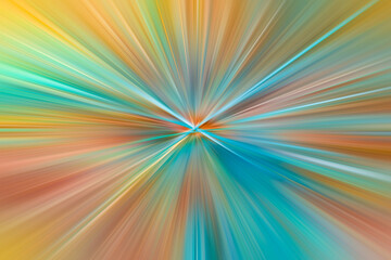 Obraz premium Saturated teal and orange motion blur