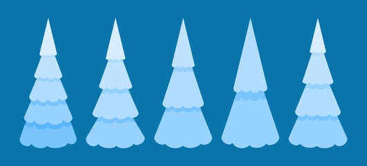 Fir trees set