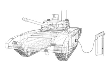 Electric Tank Charging Station Sketch