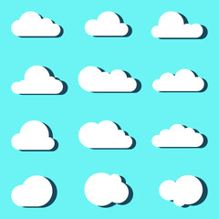 cloud icon set