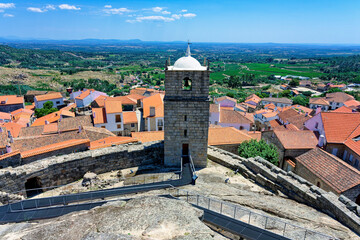 Castle bell and clock tower, Castelo Novo, Historic village around Serra da Estrela, Castelo Branco district, Beira, Portugal