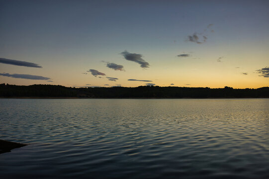 The reservoir of the sichar in a calm dawn