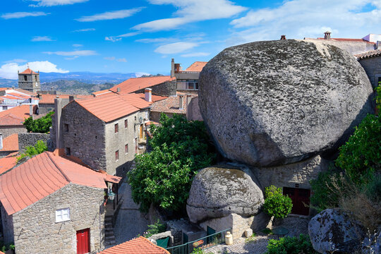 View over Monsanto, Historic village around the Serra da Estrela, Castelo Branco district, Beira, Portugal