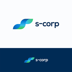 Obraz premium S corp sport logo. Dynamic letter S logotype template. 