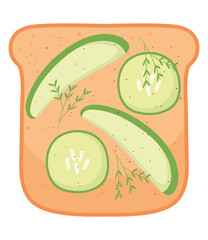 apple and cucumber toast