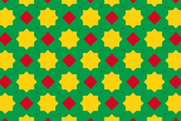 Geometric pattern in the colors of the national flag of Guinea-Bissau. The colors of Guinea-Bissau.