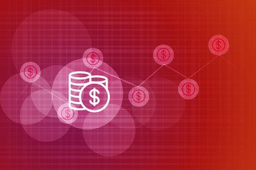 2d illustration futuristic business background pattern graph concept
