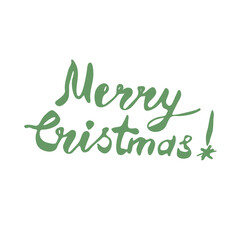Vector handwritten merry christmas lettering