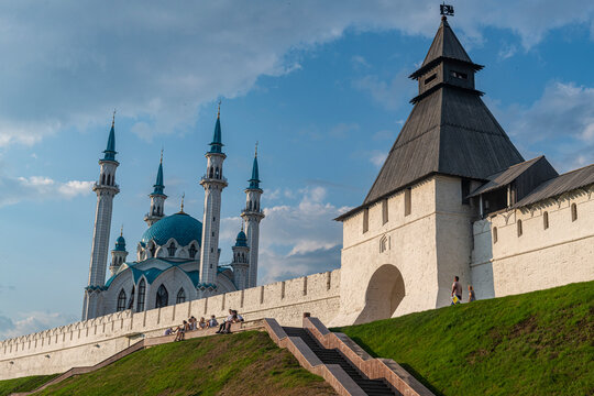 Kul Sharif Mosque in the Kremlin, UNESCO World Heritage Site, Kazan, Republic of Tatarstan