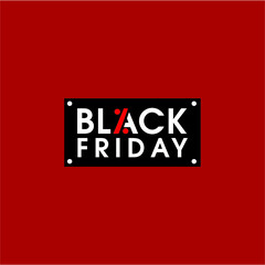 Black friday label design logo vector image