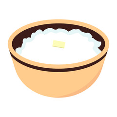 Risengrøn, Danish christmas food vector