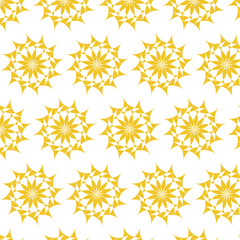 Seamless golden shapes pattern for background