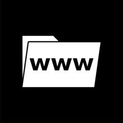 Website icon isolated on dark background