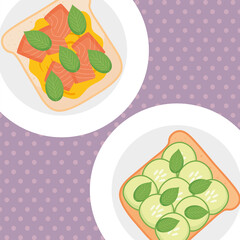 breakfast toasts design
