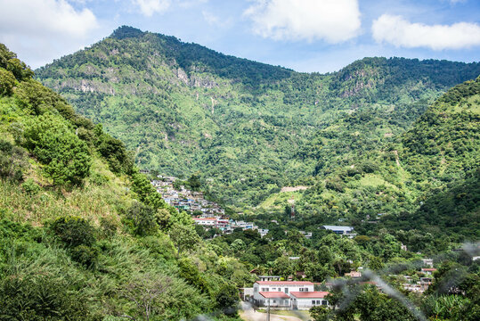 Stunning View From Above Lake Atitlan And The Guatemalan Highlands, Solola, Guatemala