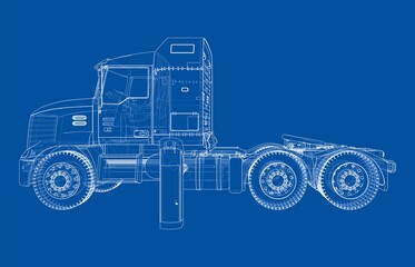 Electric Truck Charging Station Sketch