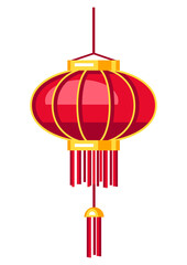 Illustration of Chinese lantern. Asian tradition New Year symbol.