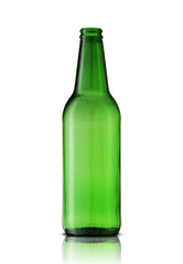 green blank beer bottle