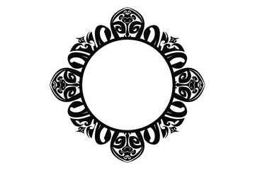 Black Ornament Border Vector for you design