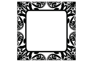Black Ornament Border Vector for you design