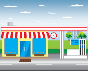 Gas station. Filling station.