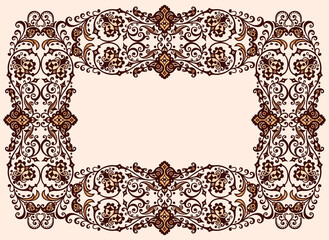 Vector abstract decorative ethnic ornamental illustration.
