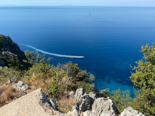 White sand beach on the Adriatic Coach, Croatia, Albania, Montenegro